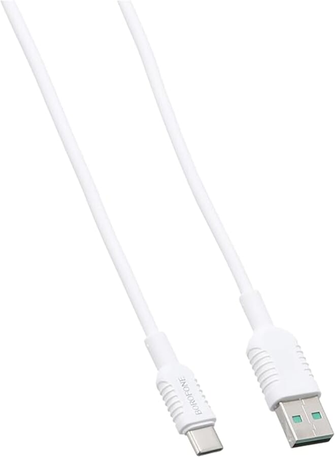 Borofone bx33 type-c 5a billow flash charging data cable - white, USB